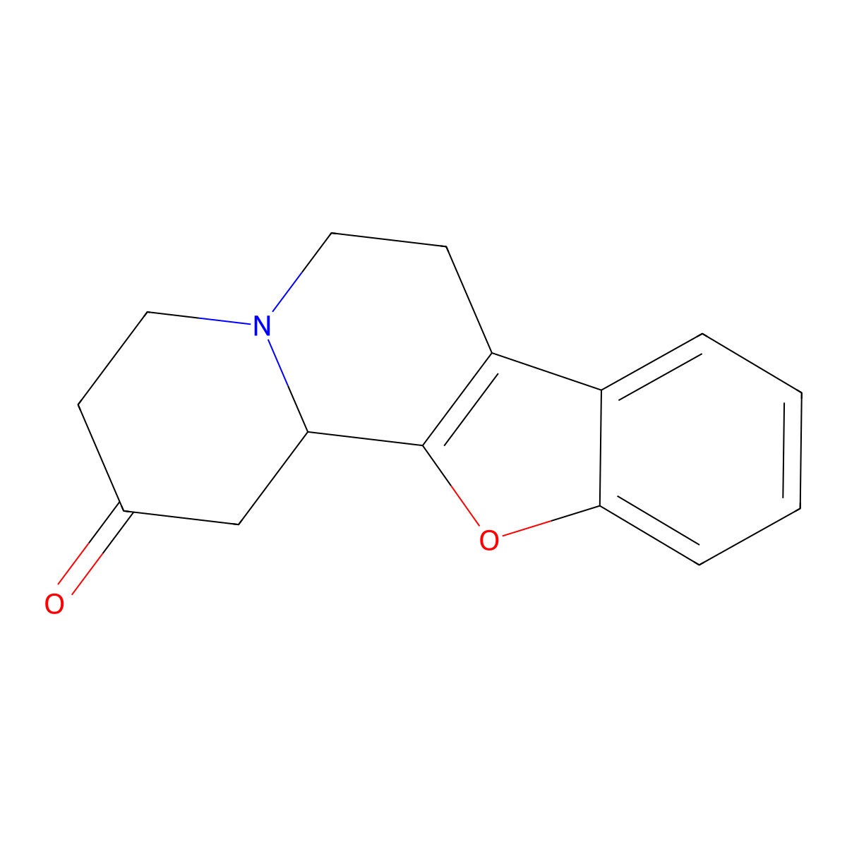 (R)-1,3,4,6,7,12b-hexahydro-2H-benzofuro[2,3-a]quinolizin-2-one molecular structure, CAS 108392-58-1