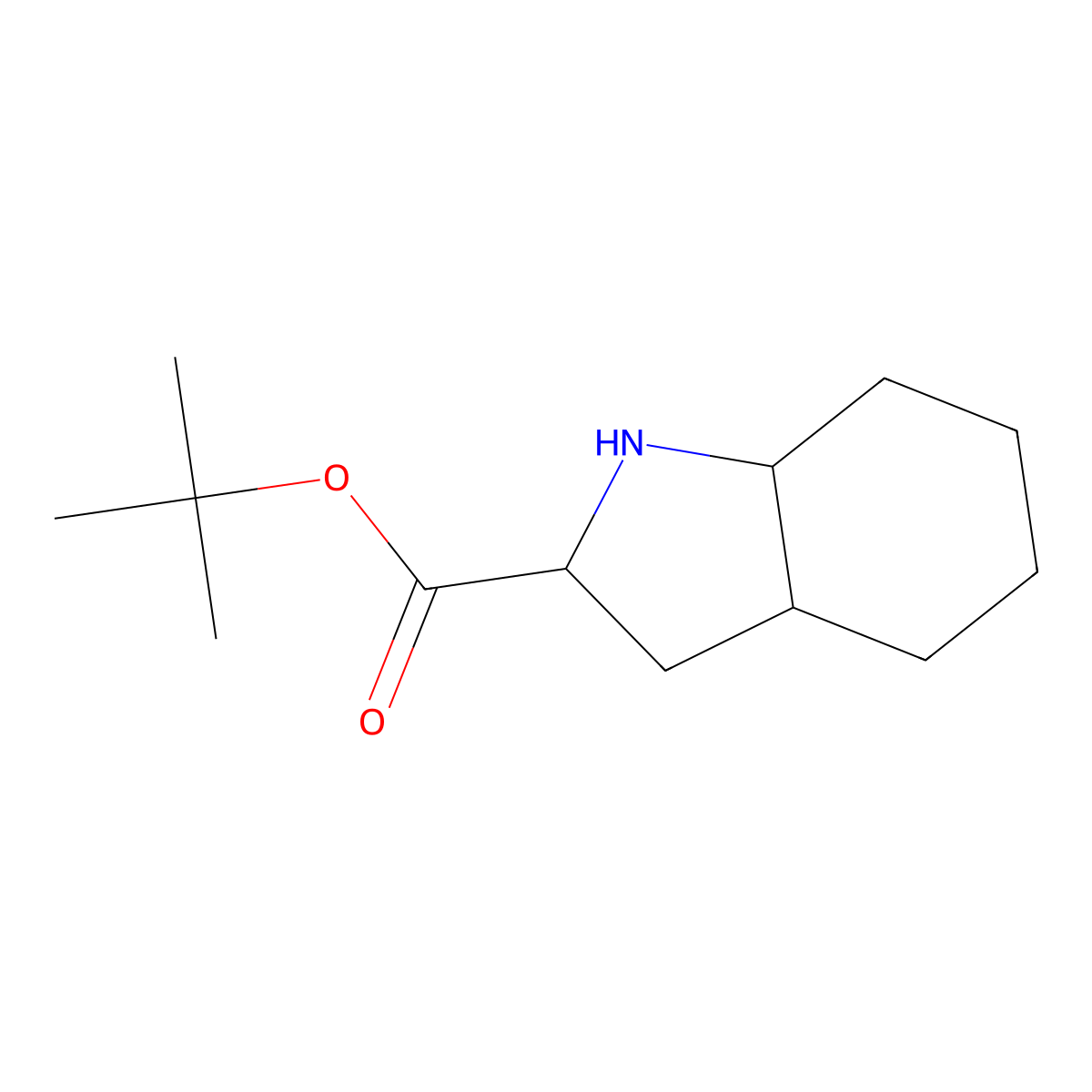 Tert-butyl octahydro-1H-indole-2-carboxylate molecular structure, CAS 108395-21-7