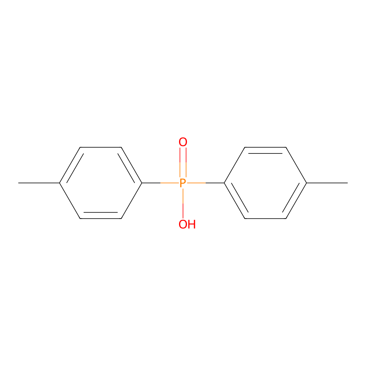 Bis(4-methylphenyl)phosphinic acid molecular structure, CAS 1084-11-3
