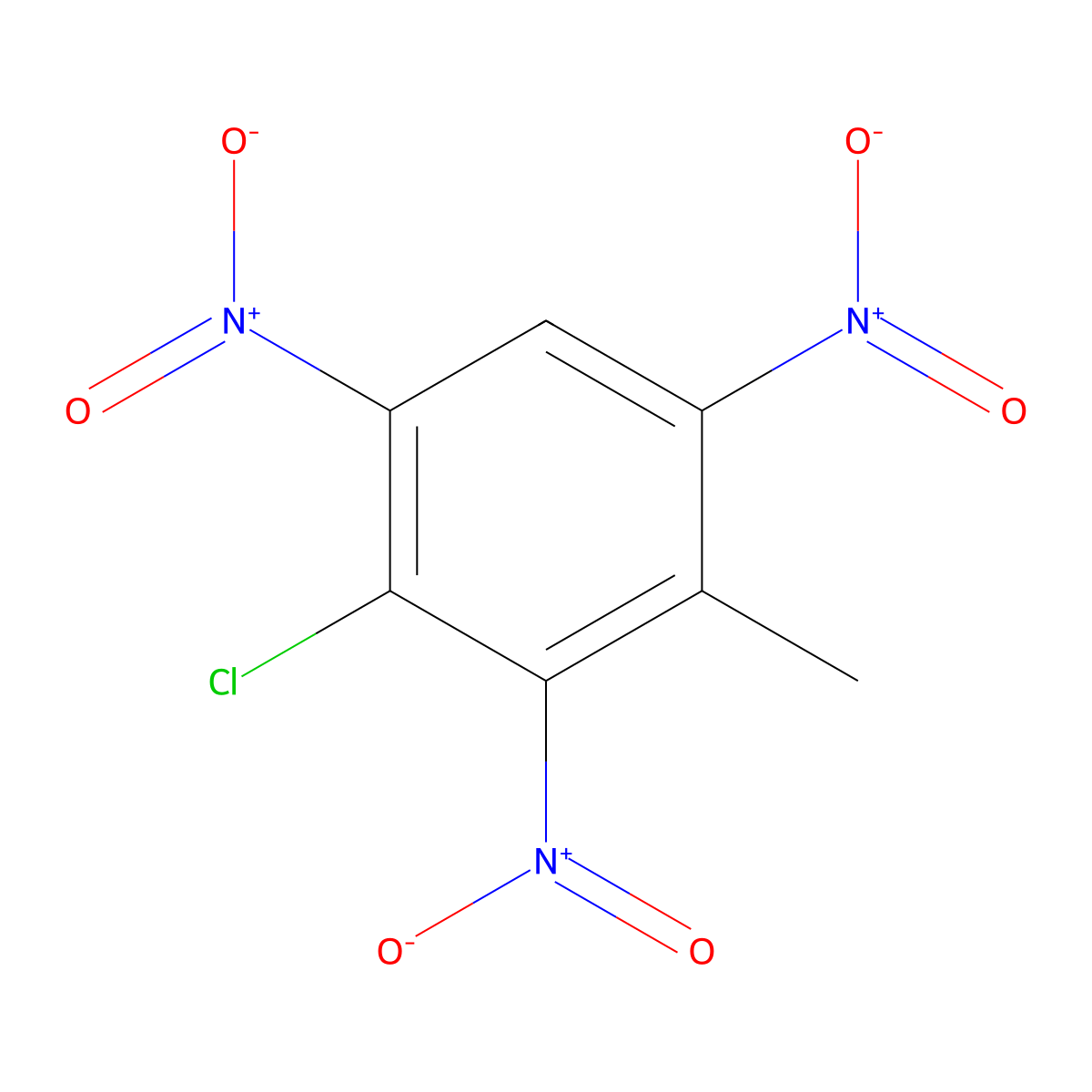 2-Chloro-4-methyl-1,3,5-trinitrobenzene molecular structure, CAS 1084-17-9