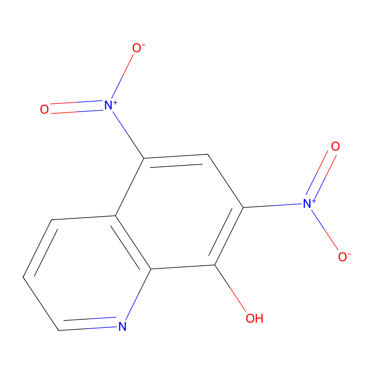5,7-Dinitro-8-quinolinol molecular structure, CAS 1084-32-8