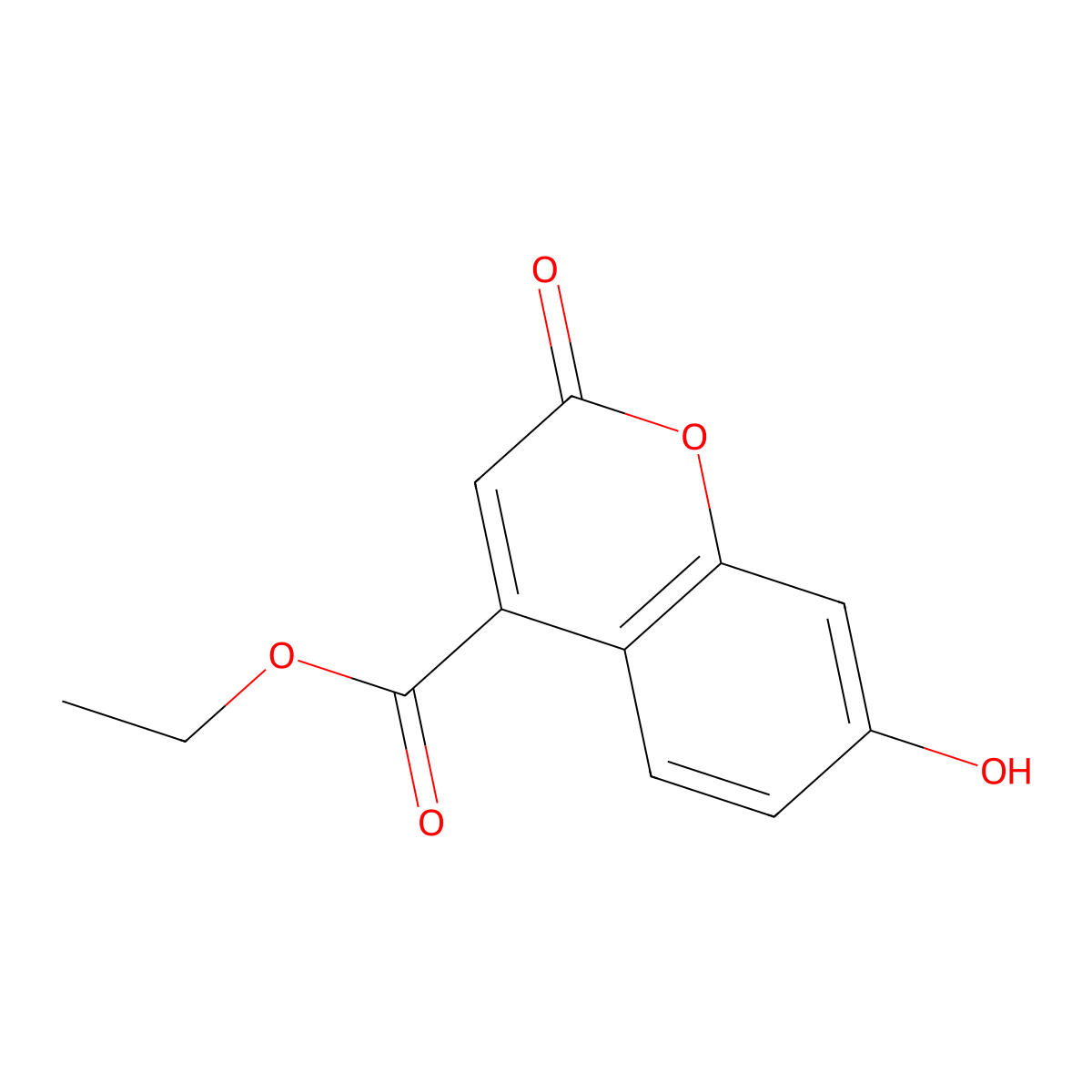 Ethyl 7-hydroxycoumarin-4-carboxylate molecular structure, CAS 1084-45-3