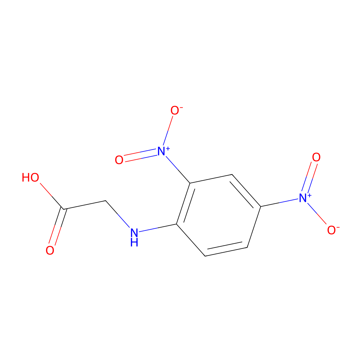 N-(2,4-Dinitrophenyl)glycine molecular structure, CAS 1084-76-0