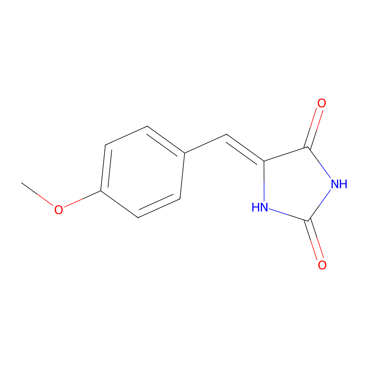 (5Z)-5-(4-methoxybenzylidene)imidazolidine-2,4-dione molecular structure, CAS 108402-52-4