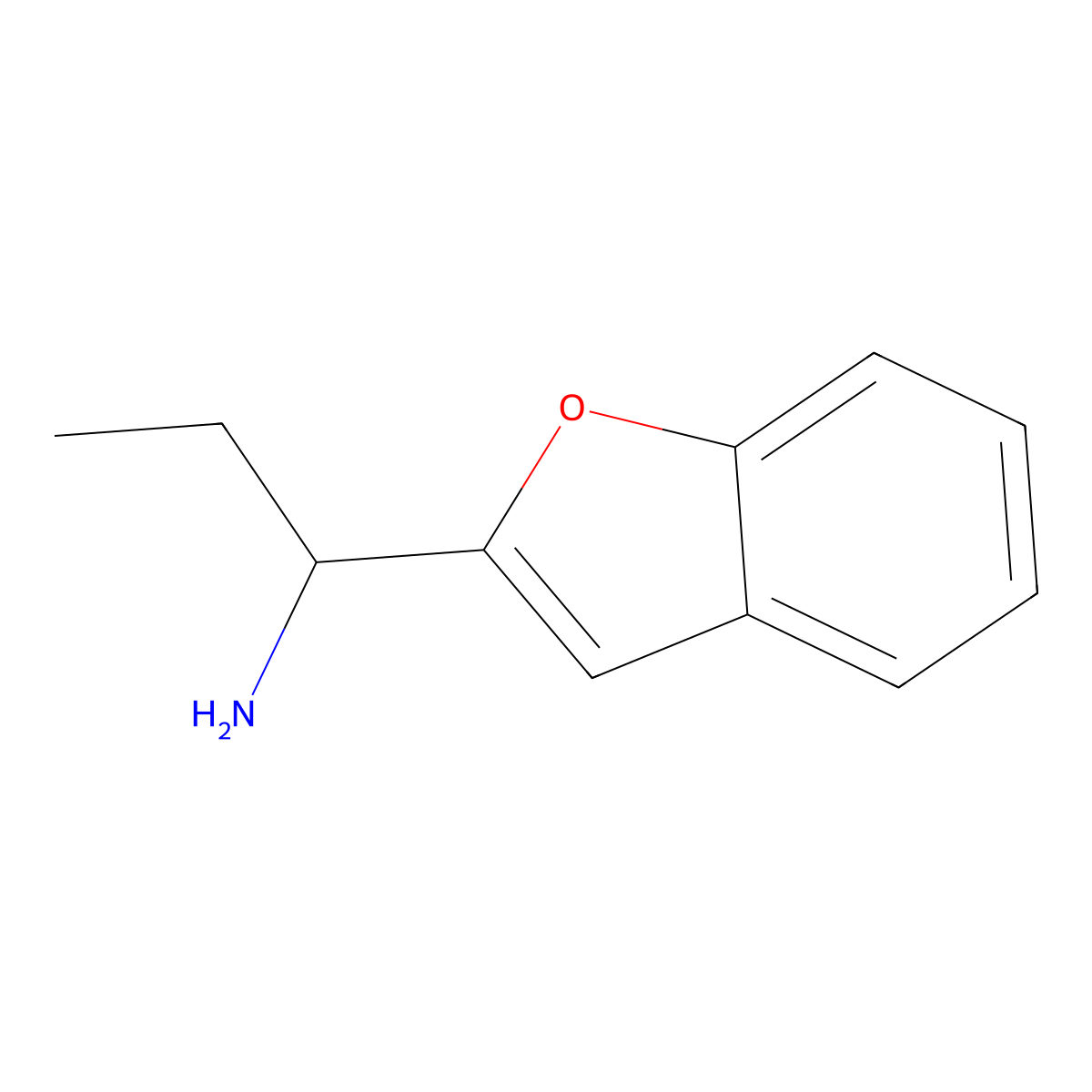 1-(Benzofuran-2-yl)propan-1-amine molecular structure, CAS 108408-92-0