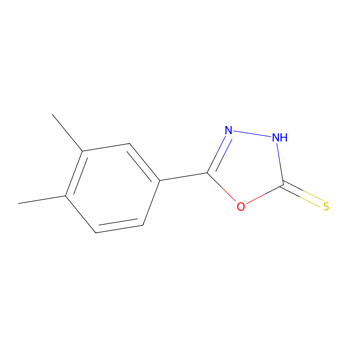 5-(3,4-Dimethylphenyl)-1,3,4-oxadiazole-2(3H)-thione molecular structure, CAS 108413-56-5