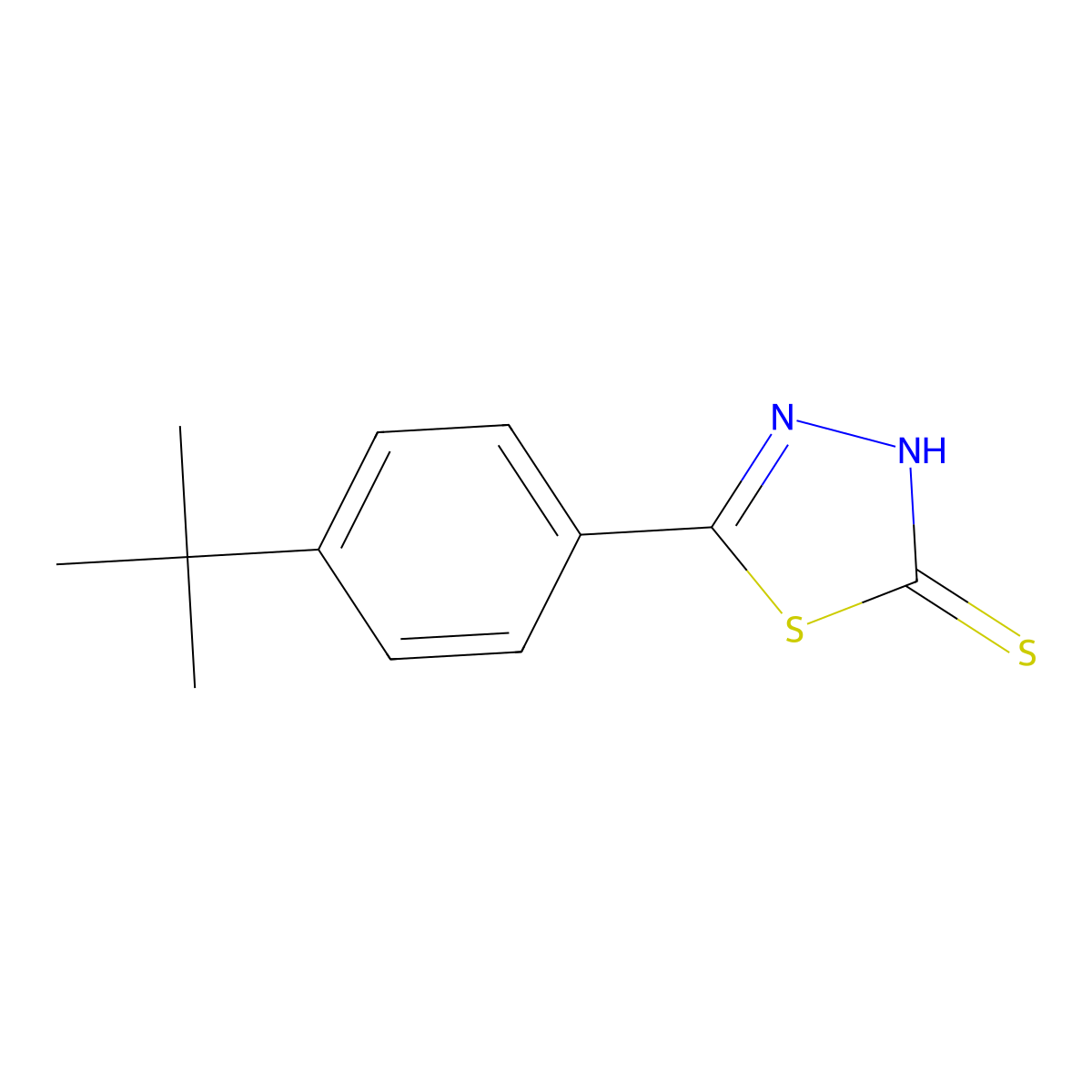 5-(4-(tert-Butyl)phenyl)-1,3,4-thiadiazole-2(3H)-thione molecular structure, CAS 108413-67-8