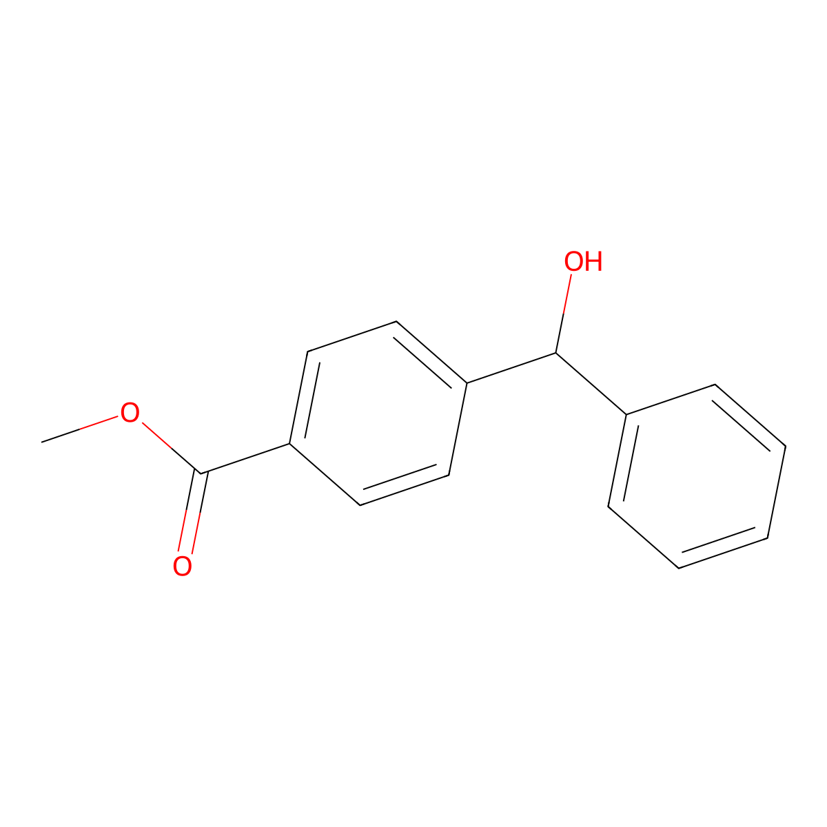Methyl 4-(hydroxy(phenyl)methyl)benzoate molecular structure, CAS 108419-03-0