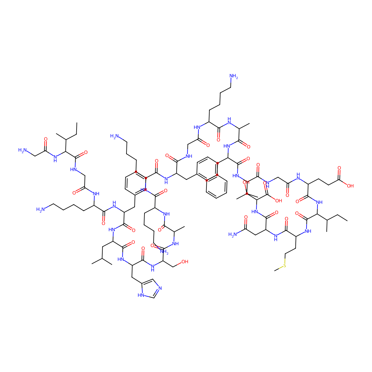 Magainin 2 peptide, Xenopus molecular structure, CAS 108433-95-0