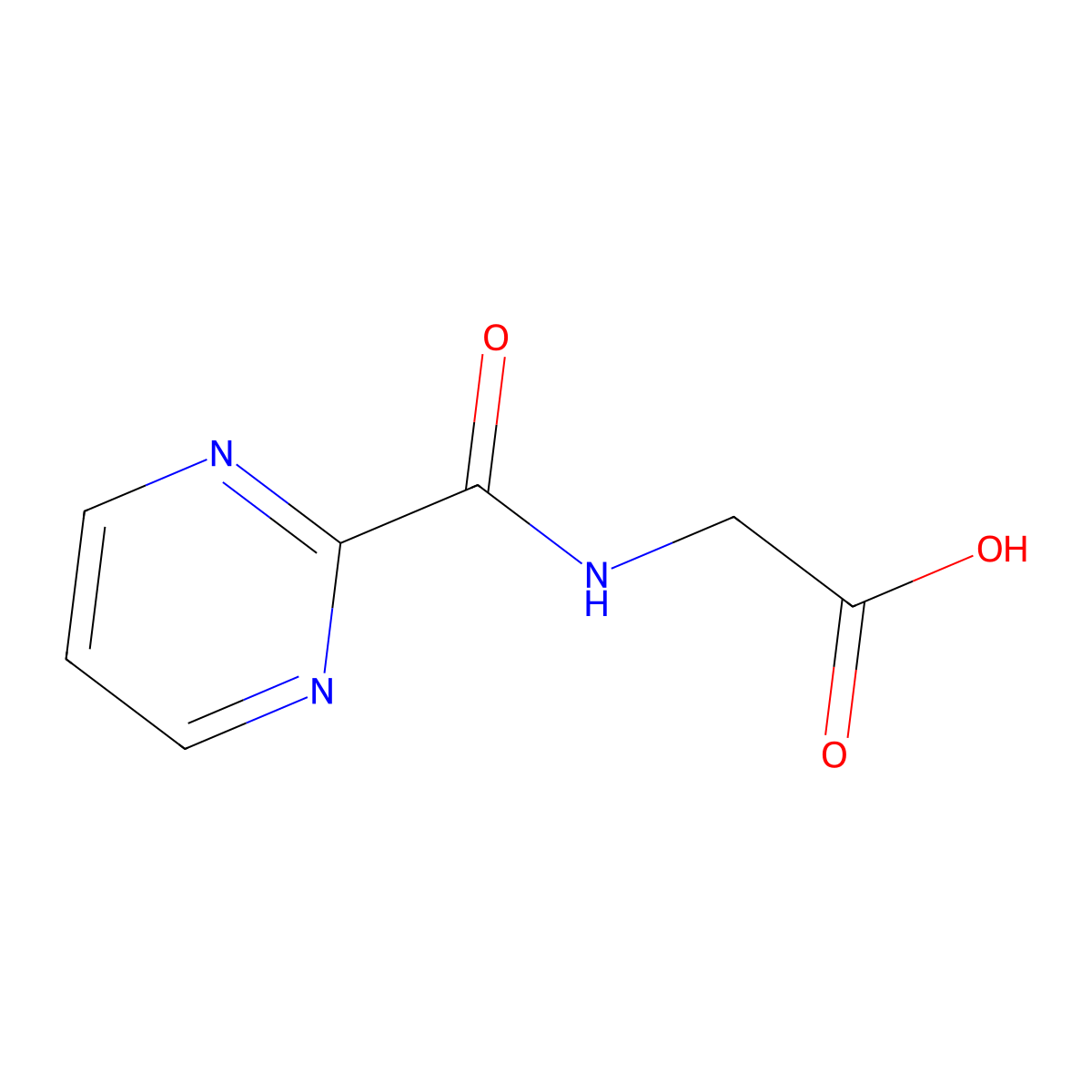 2-[(Pyrimidin-2-yl)formamido]acetic acid molecular structure, CAS 1084331-40-7