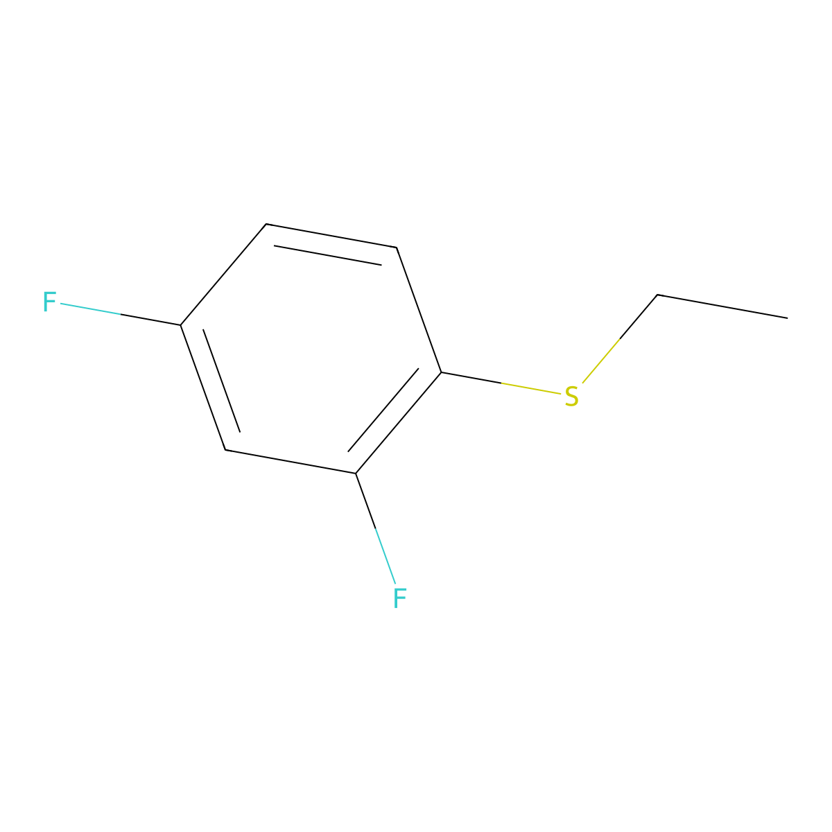 (2,4-Difluorophenyl)(ethyl)sulfane molecular structure, CAS 1084334-19-9