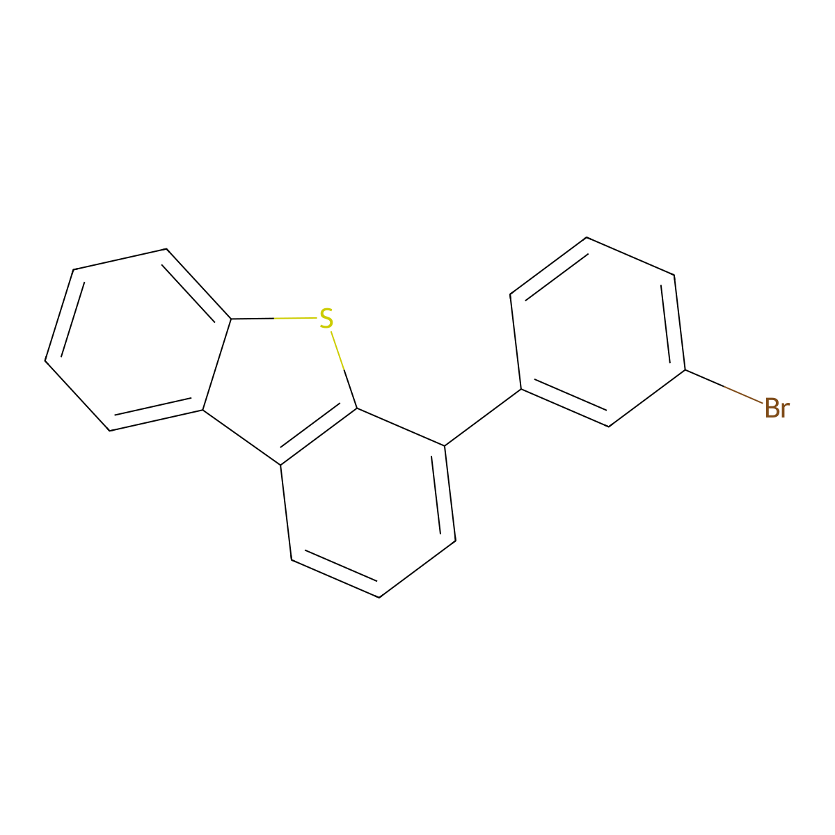 4-(3-Bromophenyl)dibenzo[b,d]thiophene molecular structure, CAS 1084334-28-0