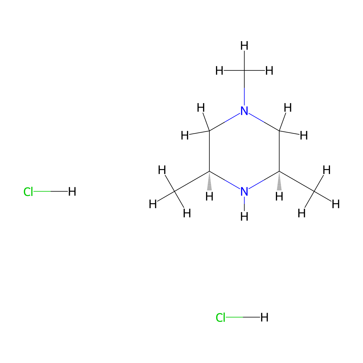 cis-1,3,5-Trimethylpiperazinedihydrochloride molecular structure, CAS 1084341-47-8