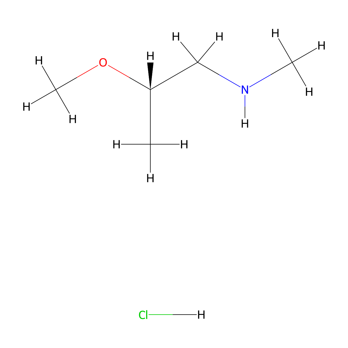 [(2S)-2-methoxypropyl](methyl)amine hydrochloride molecular structure, CAS 1084341-84-3
