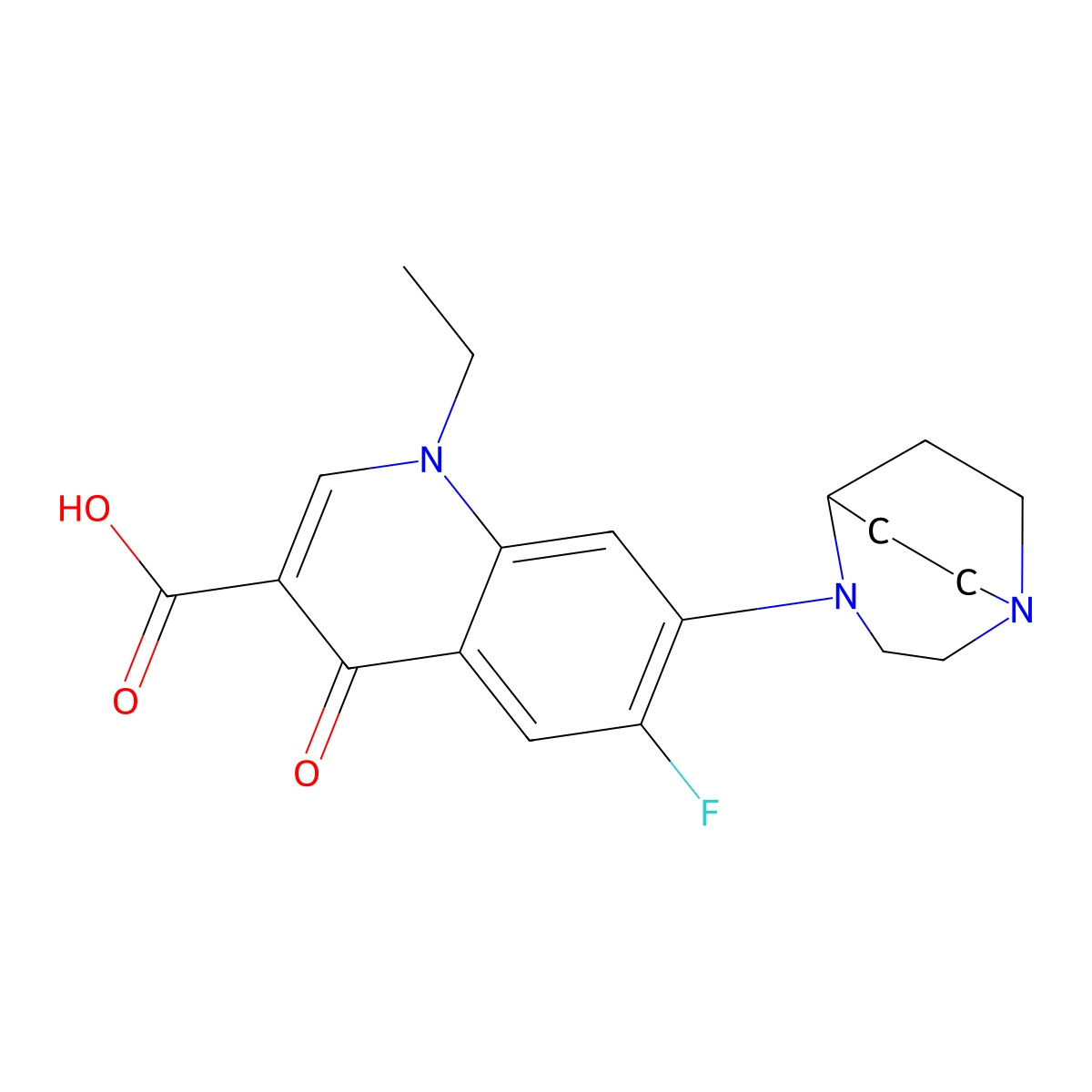 Binfloxacin molecular structure, CAS 108437-28-1