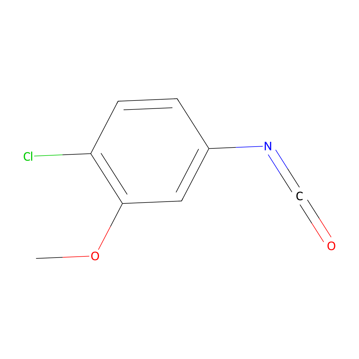 1-Chloro-4-isocyanato-2-methoxybenzene molecular structure, CAS 108438-11-5
