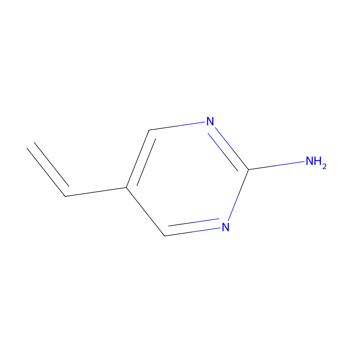 5-Ethenylpyrimidin-2-amine molecular structure, CAS 108444-56-0