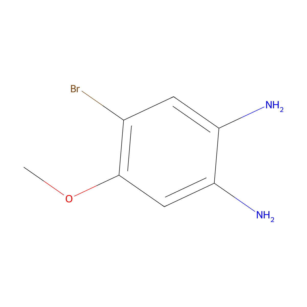 4-Bromo-5-methoxybenzene-1,2-diamine molecular structure, CAS 108447-01-4