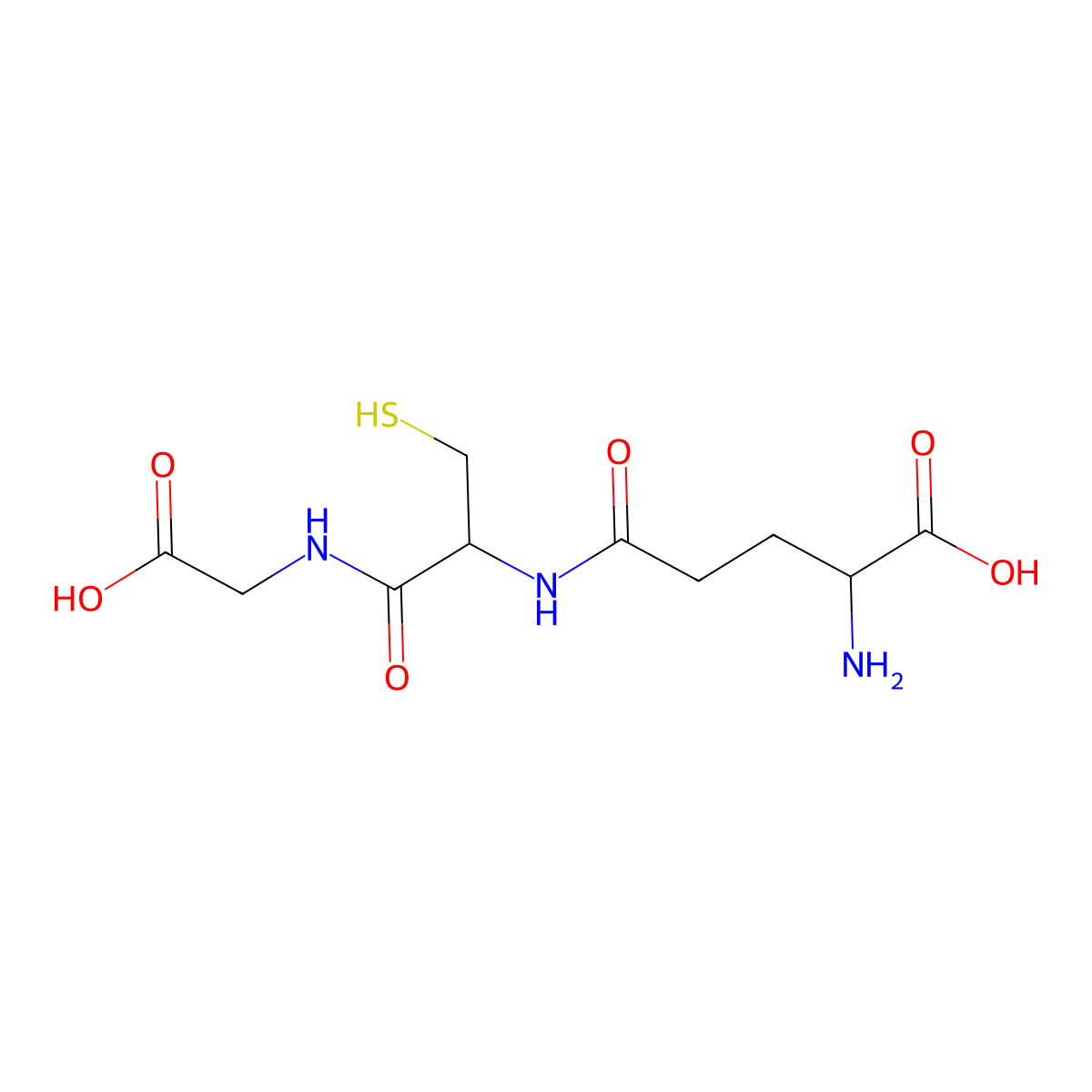 2-Azaniumyl-5-((1-(Carboxymethylamino)-1-Oxo-3-Sulfanylpropan-2-Yl)Amino)-5-Oxopentanoate molecular structure, CAS 108457-42-7