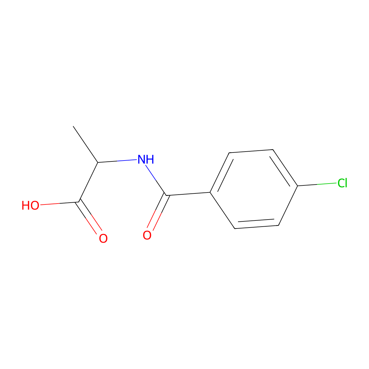 2-((4-Chlorophenyl)formamido)propanoic acid molecular structure, CAS 108462-95-9