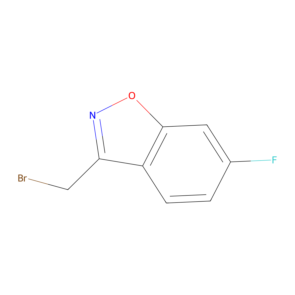 3-(Bromomethyl)-6-fluoro-1,2-benzoxazole molecular structure, CAS 1084628-24-9