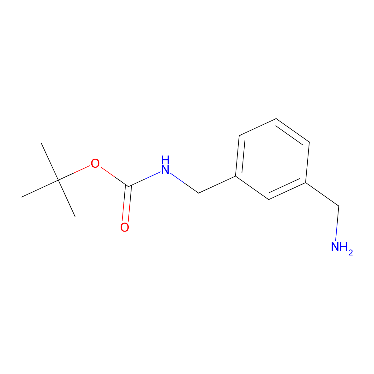 tert-butyl N-((3-(aminomethyl)phenyl)methyl)carbamate molecular structure, CAS 108467-99-8