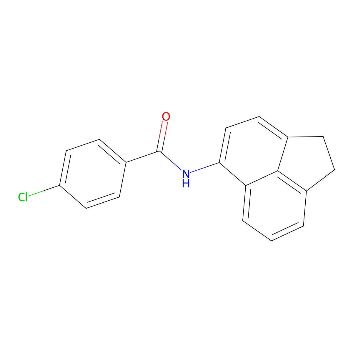 4-chloro-N-(1,2-dihydroacenaphthylen-5-yl)benzamide molecular structure, CAS 108476-98-8
