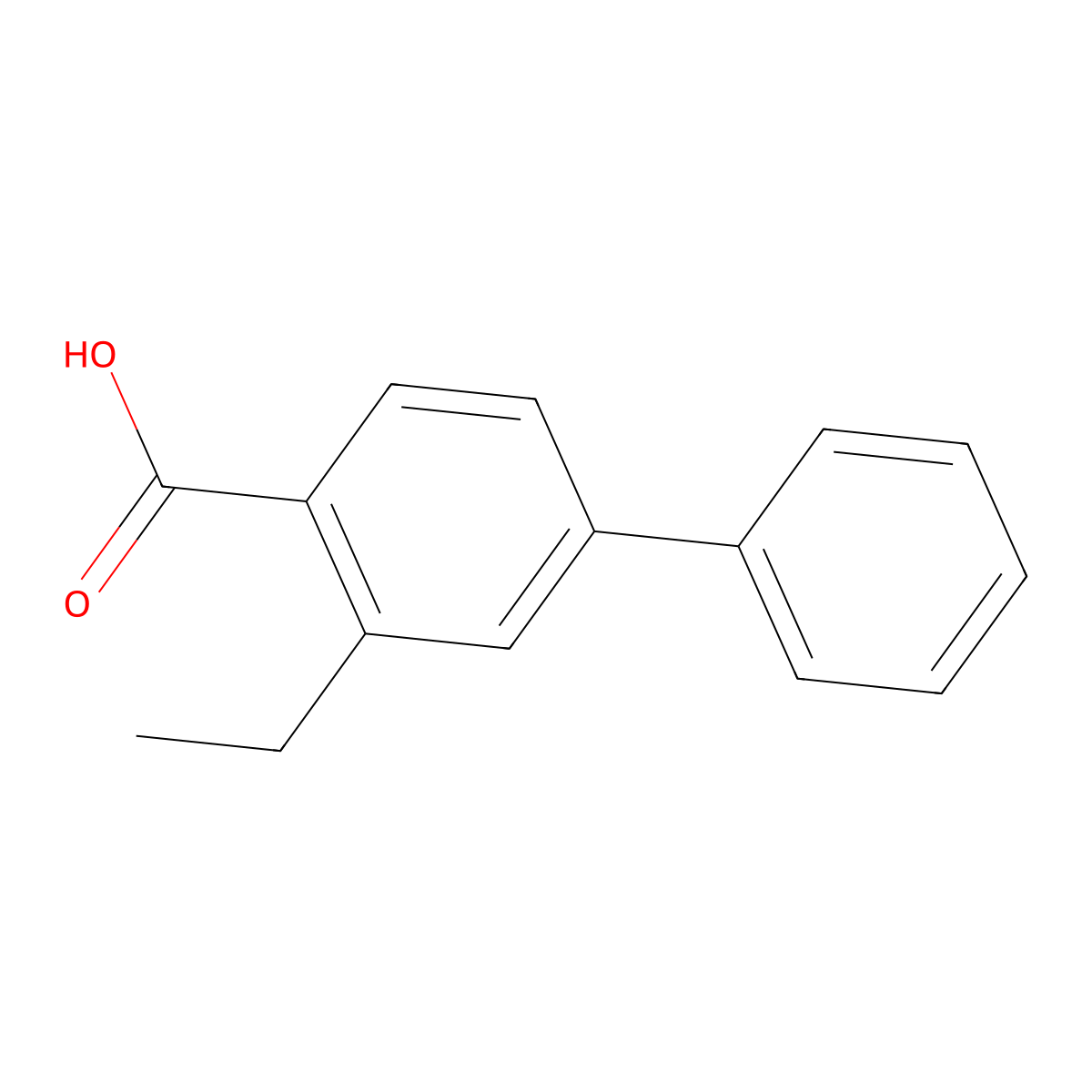 3-Ethyl-[1,1'-biphenyl]-4-carboxylic acid molecular structure, CAS 108478-11-1