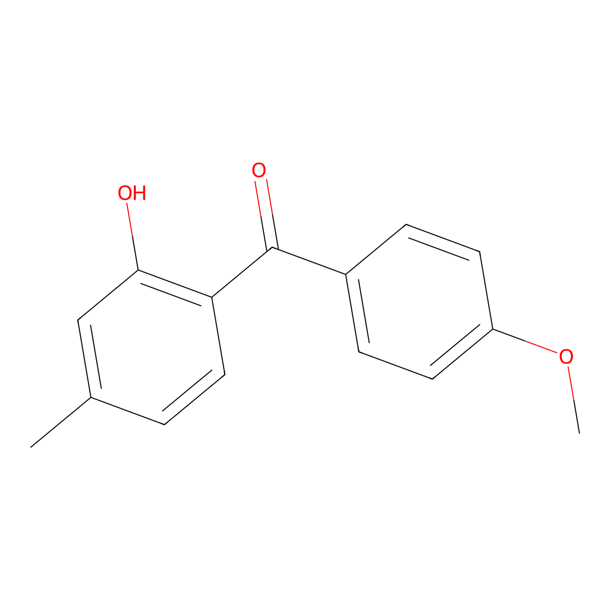 (2-Hydroxy-4-methylphenyl)(4-methoxyphenyl)methanone molecular structure, CAS 108478-27-9