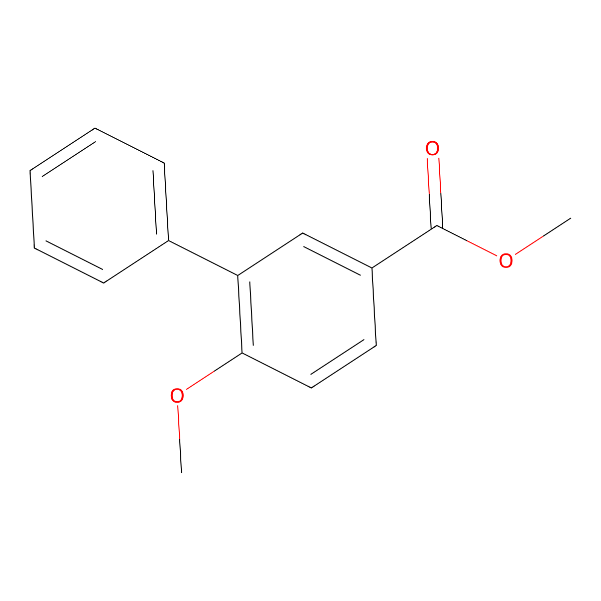 Methyl 6-methoxy-[1,1'-biphenyl]-3-carboxylate molecular structure, CAS 108478-28-0
