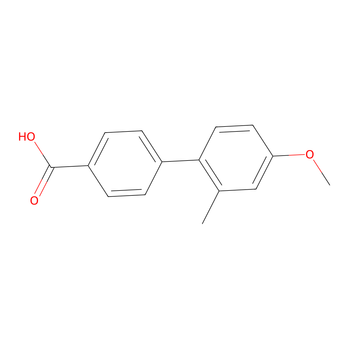 4-(4-Methoxy-2-methylphenyl)benzoic acid molecular structure, CAS 108478-29-1