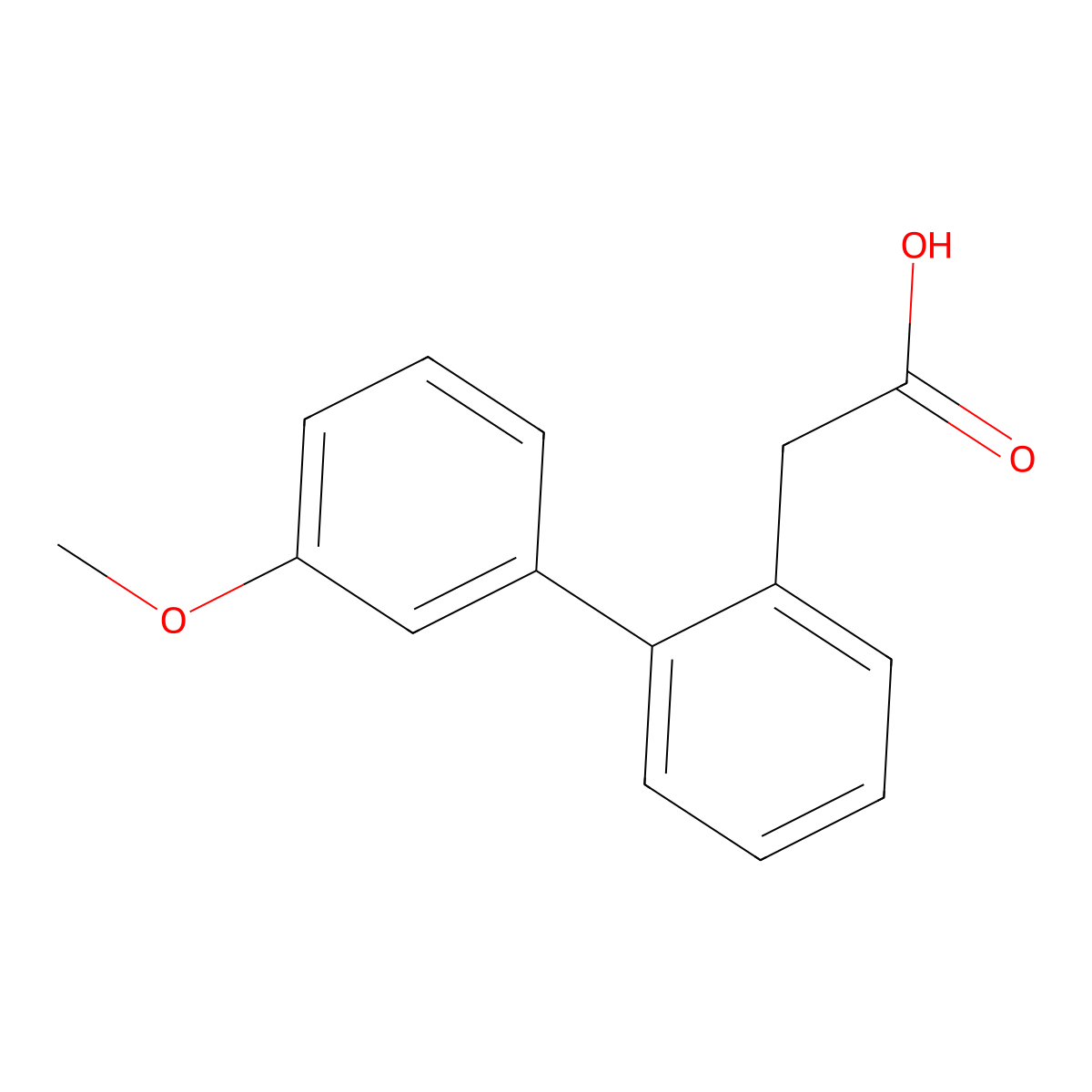 (3'-Methoxy-biphenyl-2-yl)-acetic acid molecular structure, CAS 108478-56-4