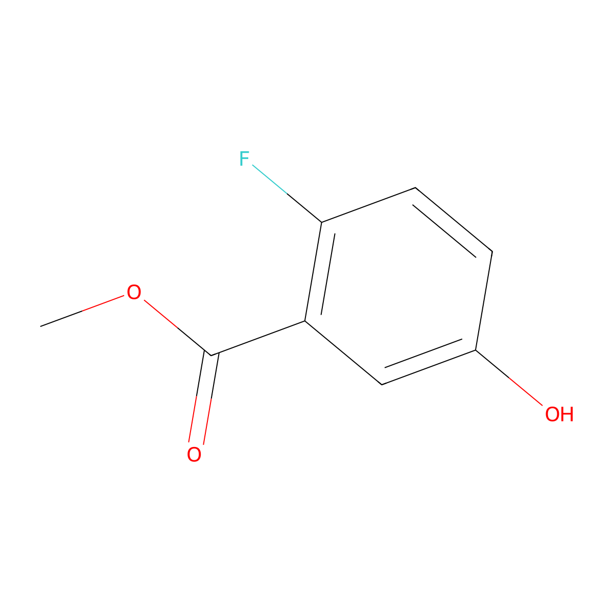 Methyl 2-fluoro-5-hydroxybenzoate molecular structure, CAS 1084801-91-1