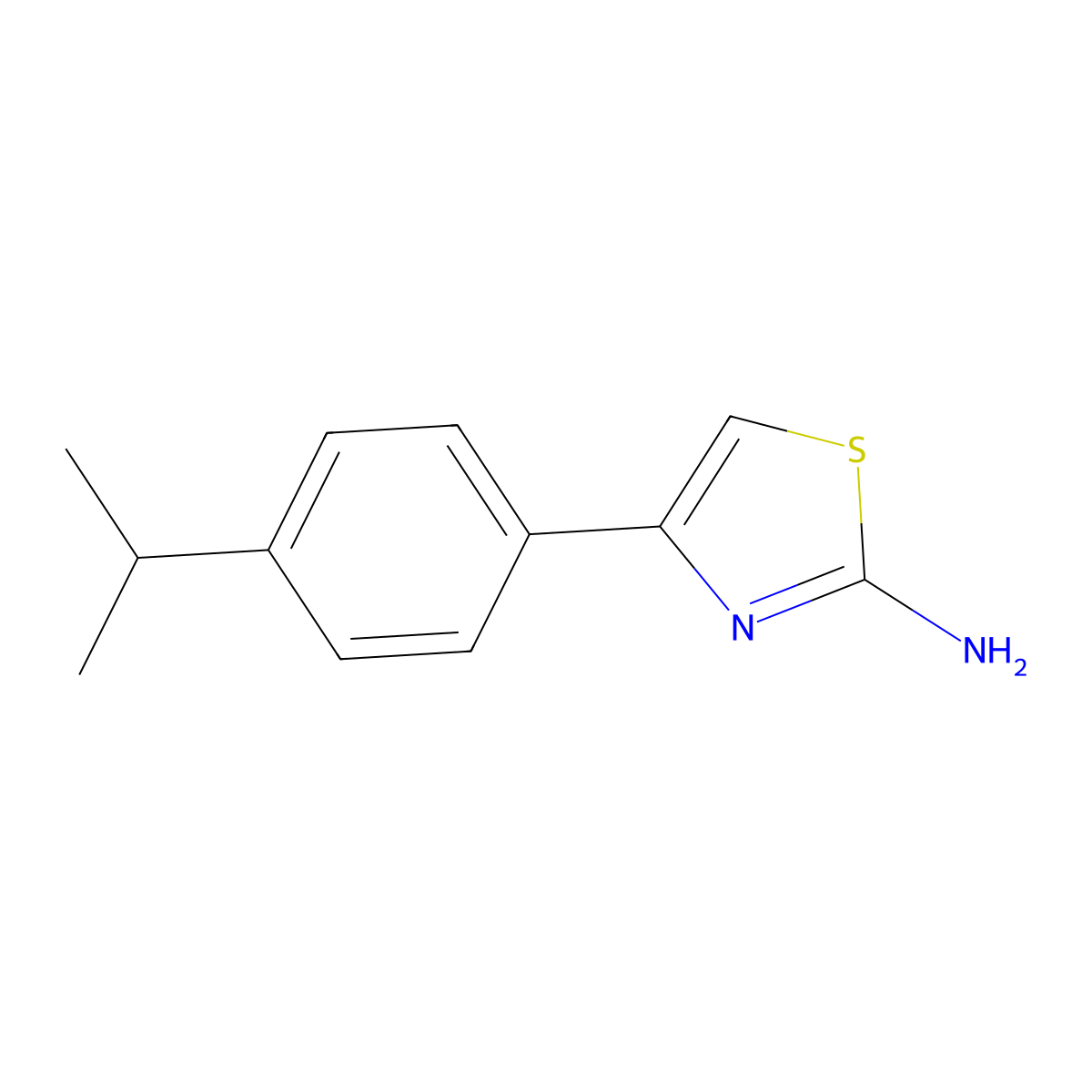 4-(4-Isopropyl-phenyl)-thiazol-2-ylamine molecular structure, CAS 108481-92-1