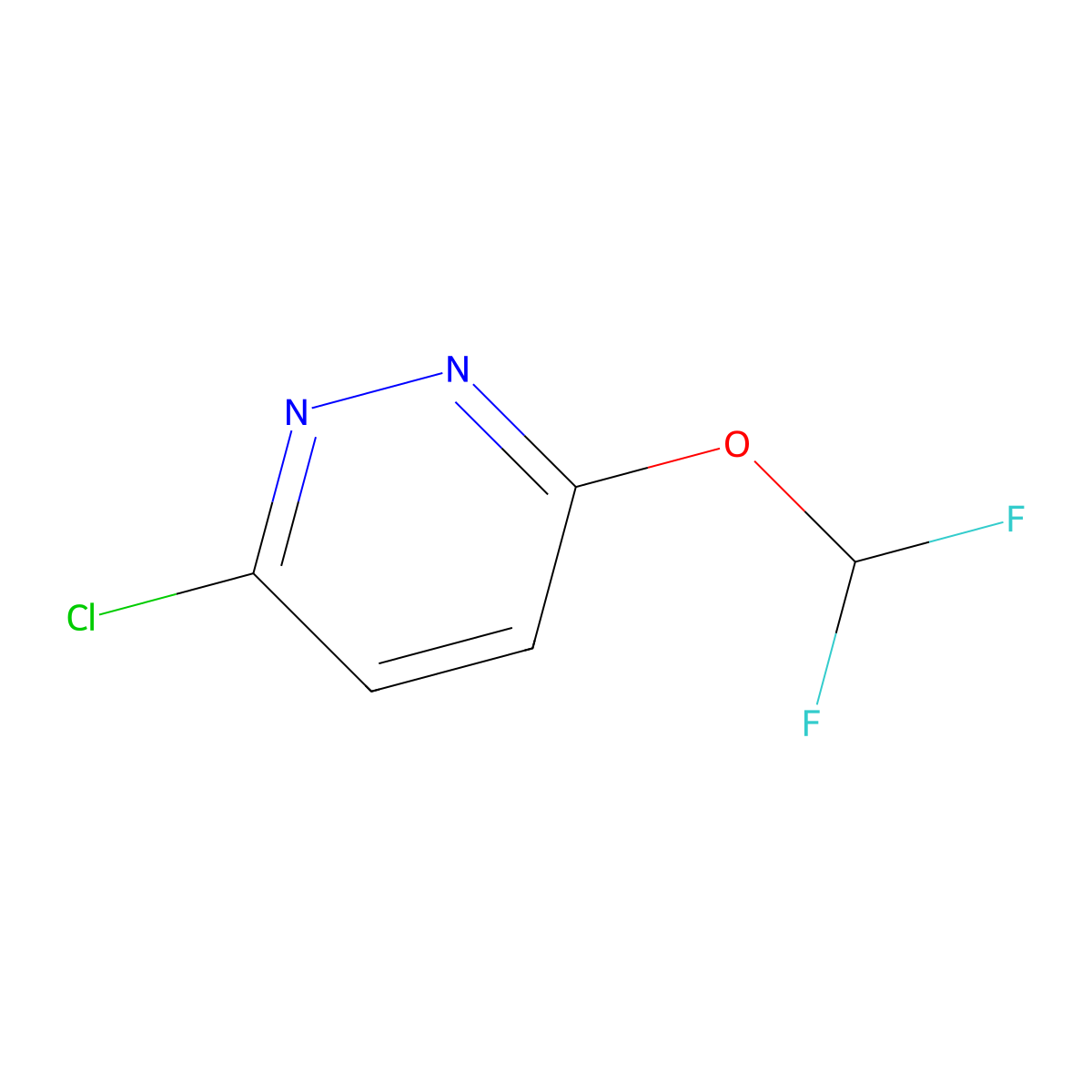 3-Chloro-6-(difluoromethoxy)pyridazine molecular structure, CAS 1084812-45-2