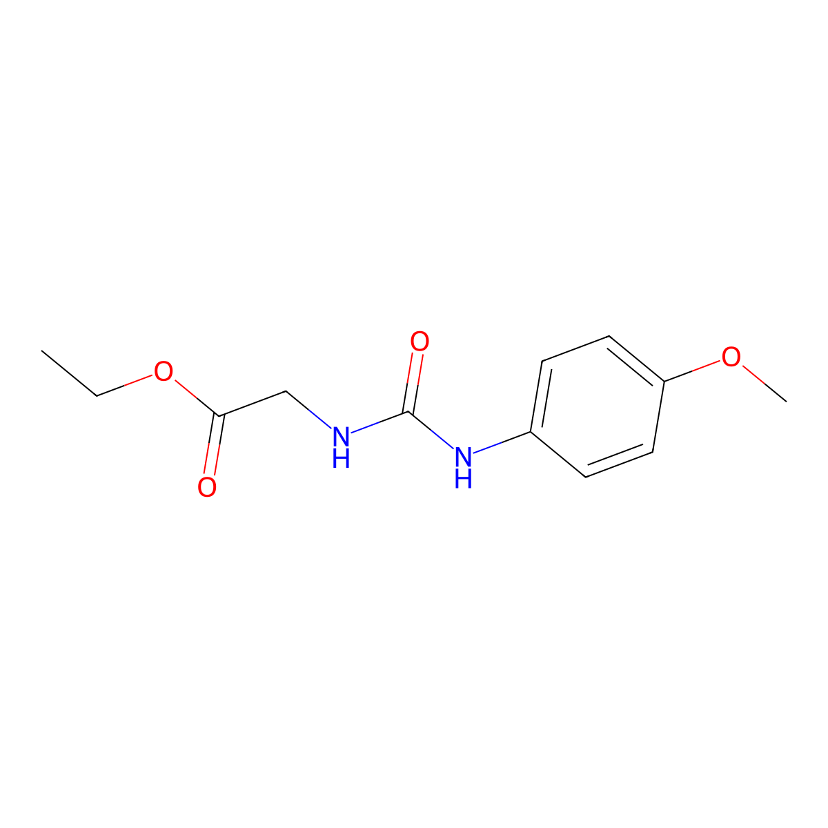 Ethyl 2-(3-(4-methoxyphenyl)ureido)acetate molecular structure, CAS 108482-18-4