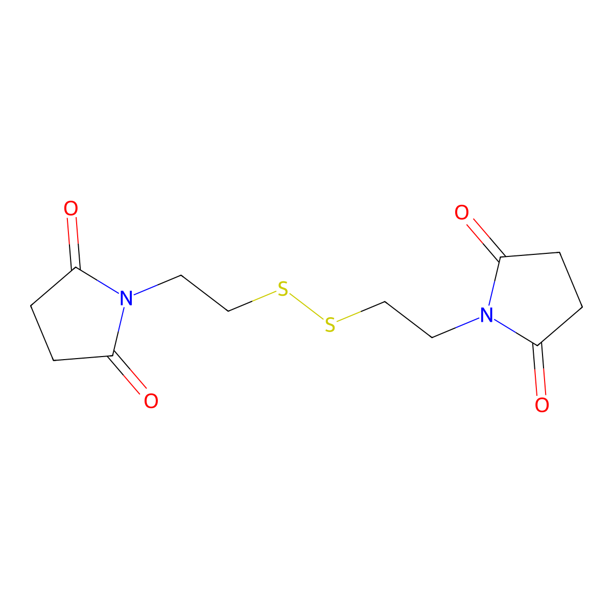 1-[2-[2-(2,5-Dioxopyrrolidin-1-yl)ethyldisulfanyl]ethyl]pyrrolidine-2,5-dione molecular structure, CAS 108482-22-0
