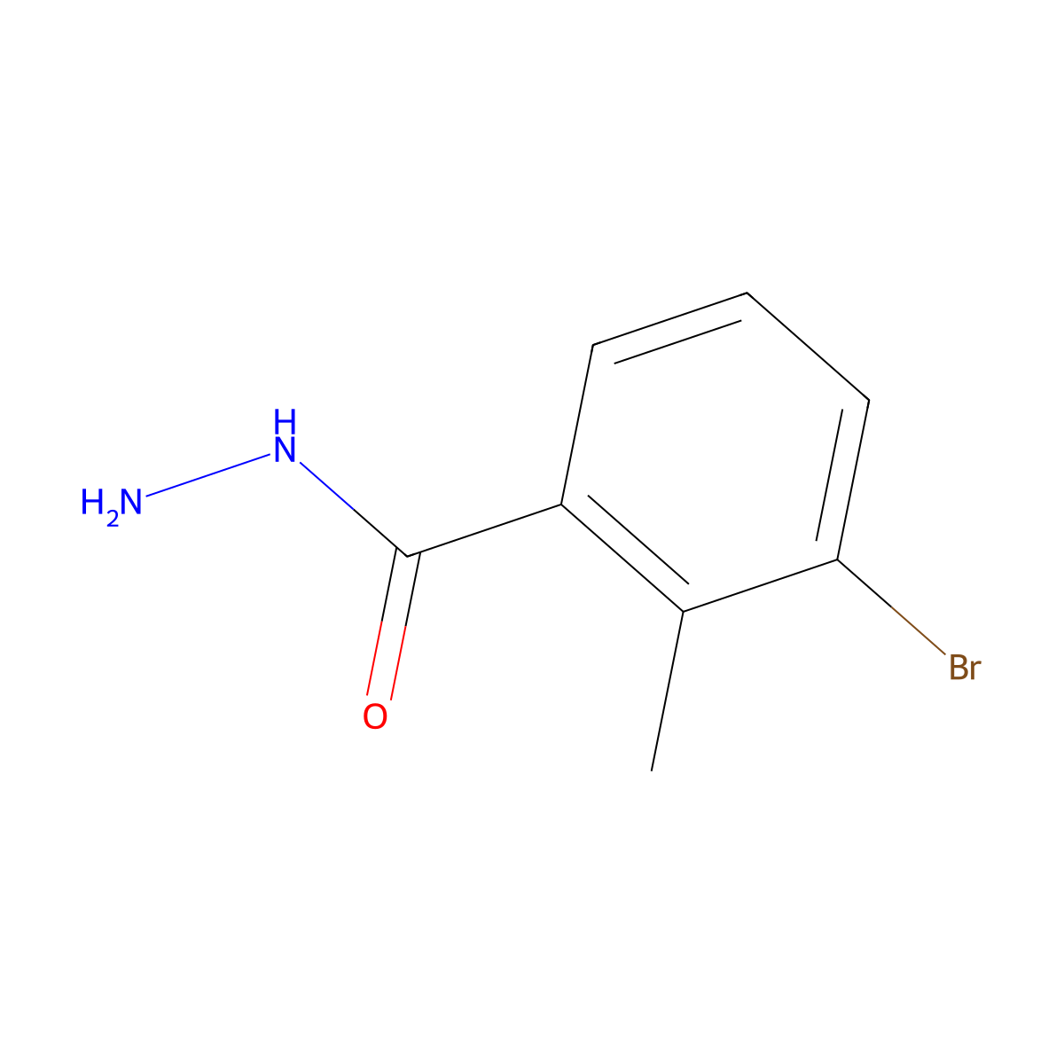 3-Bromo-2-methylbenzhydrazide molecular structure, CAS 108485-07-0