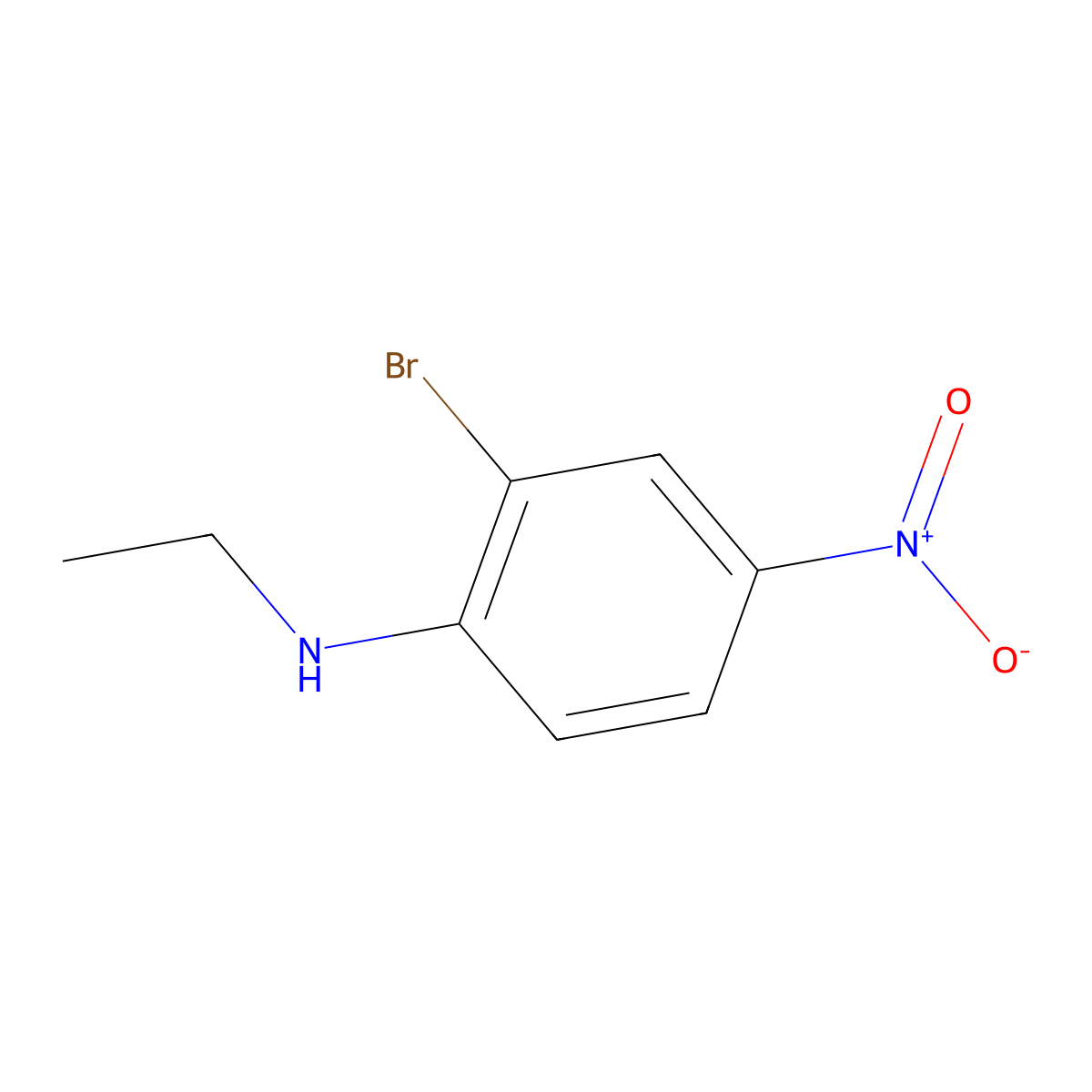 2-Bromo-N-ethyl-4-nitroaniline molecular structure, CAS 108485-08-1