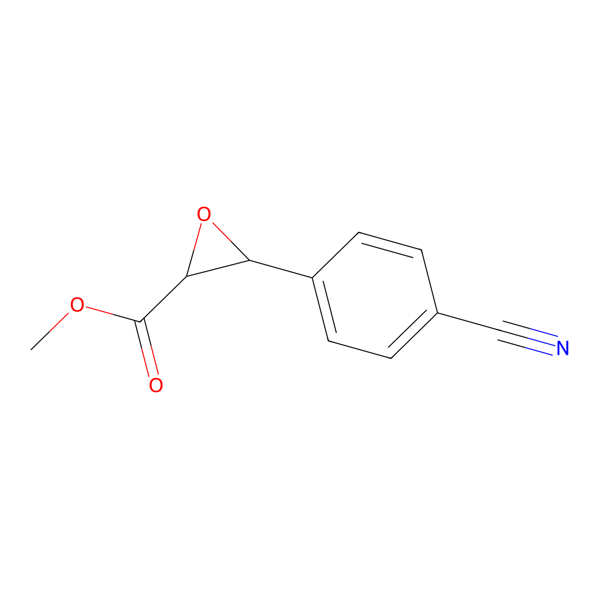 Methyl 3-(4-cyanophenyl)oxirane-2-carboxylate molecular structure, CAS 108492-59-7
