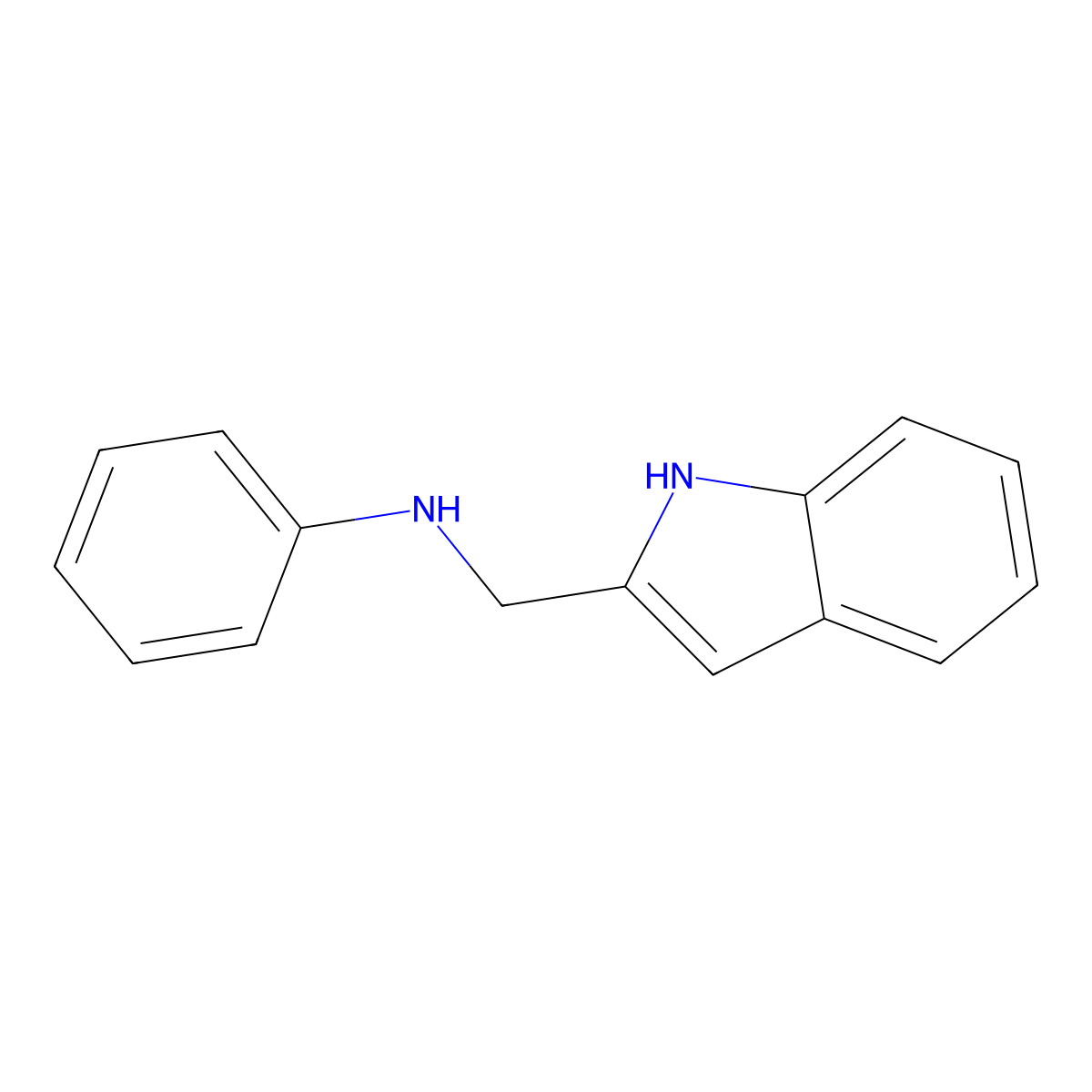 N-[(1H-Indol-2-yl)methyl]aniline molecular structure, CAS 1084920-03-5