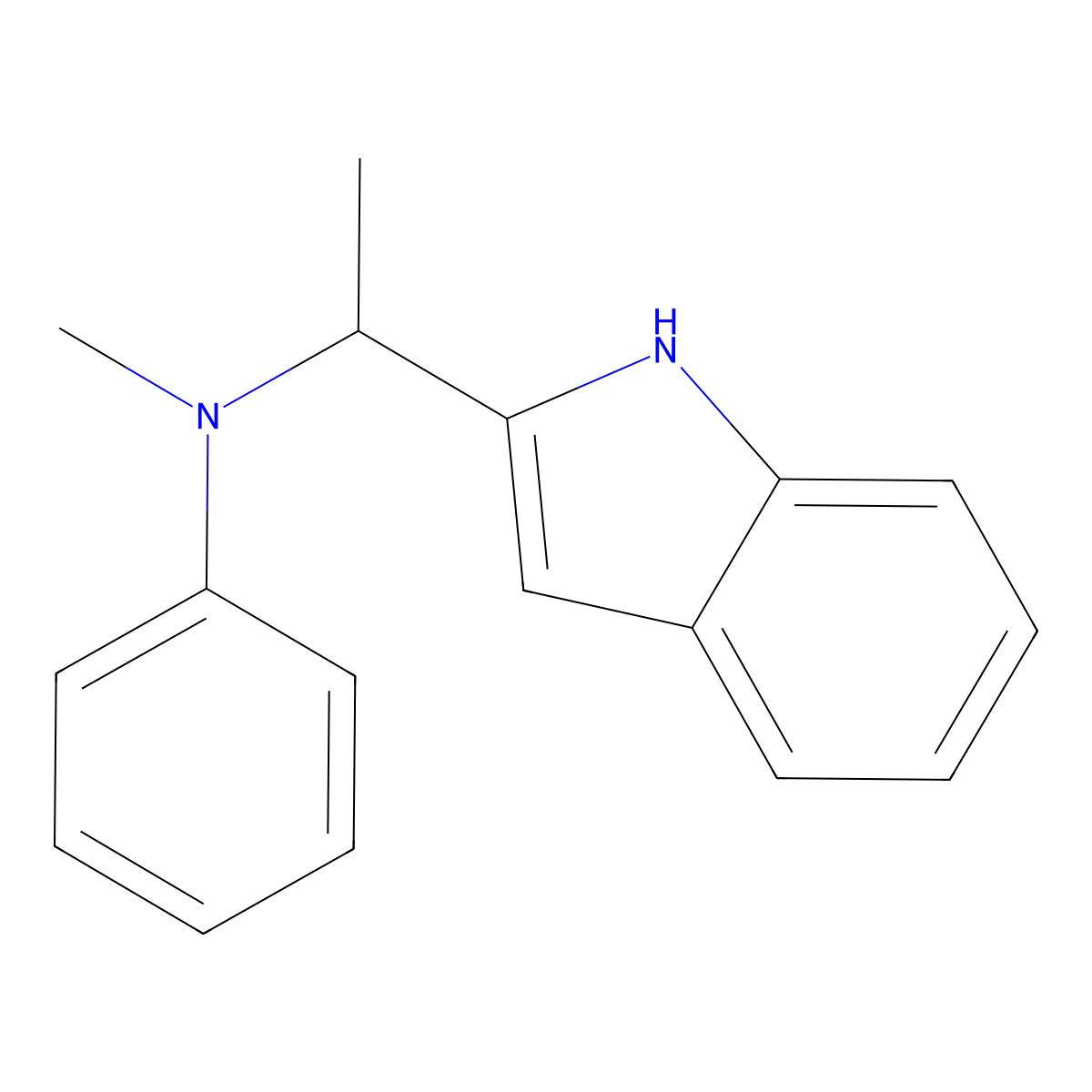 N-(1-(1H-Indol-2-yl)ethyl)-N-methylaniline molecular structure, CAS 1084920-06-8