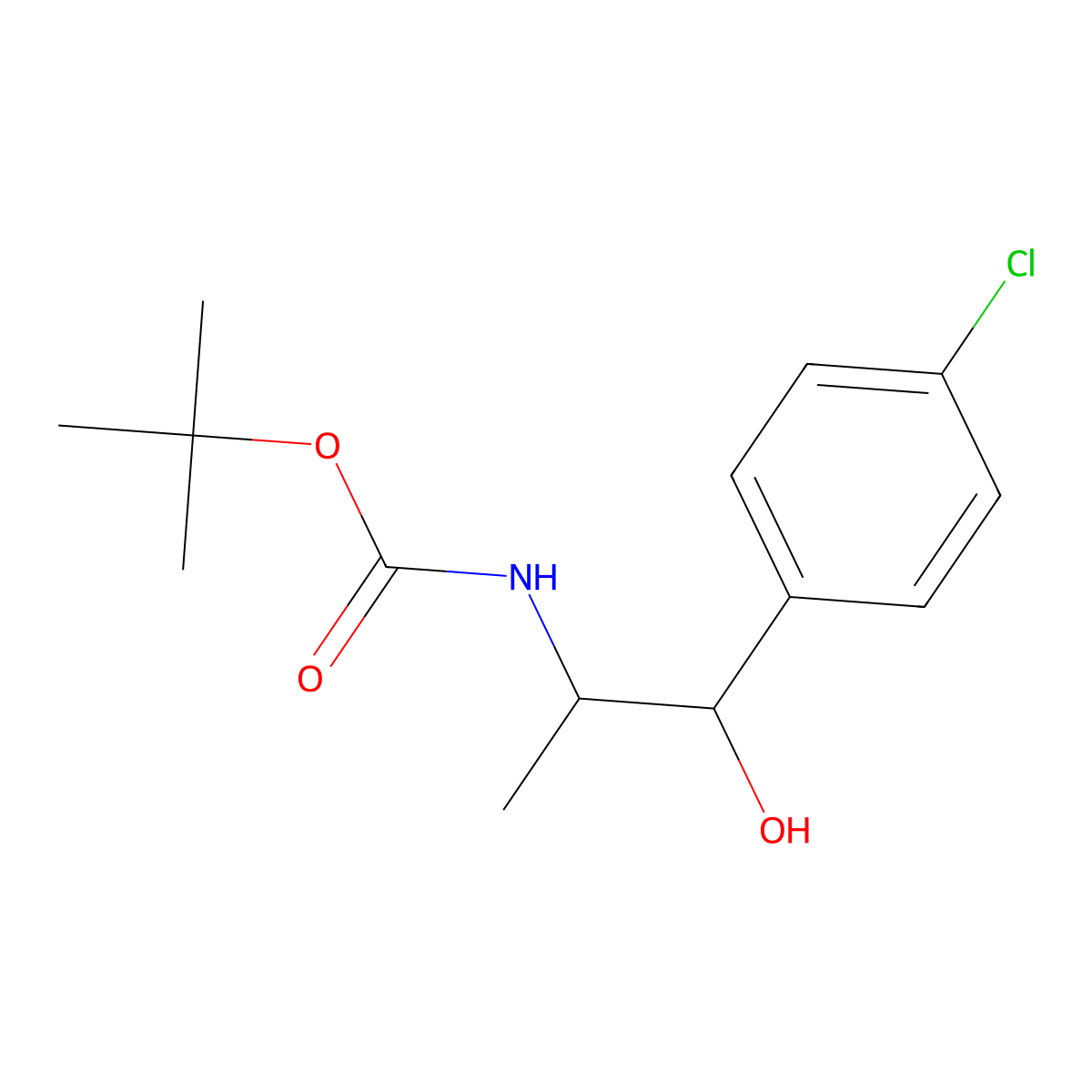 tert-butyl N-[1-(4-chlorophenyl)-1-hydroxypropan-2-yl]carbamate molecular structure, CAS 1084926-95-3
