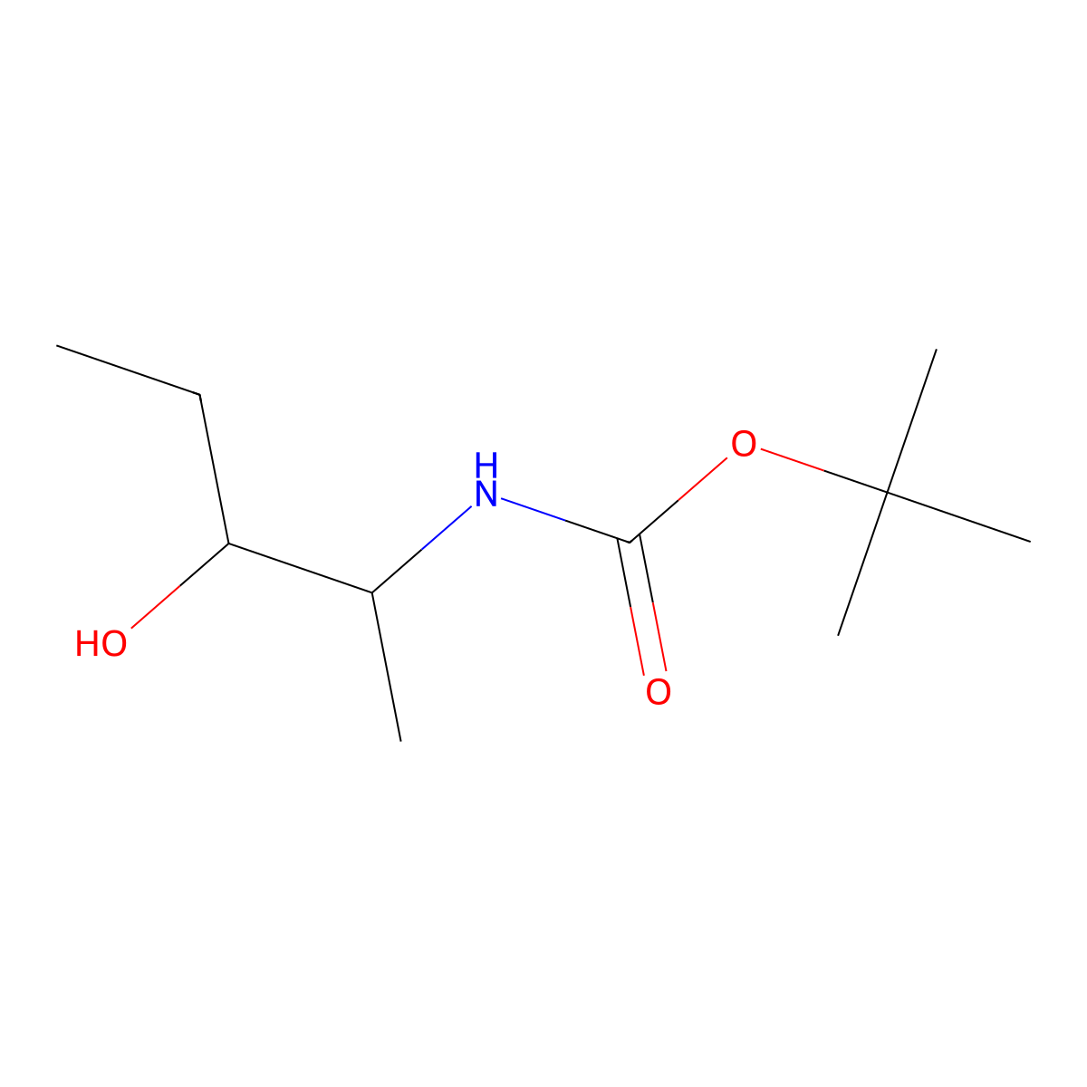 tert-butyl N-(3-hydroxypentan-2-yl)carbamate molecular structure, CAS 1084927-01-4