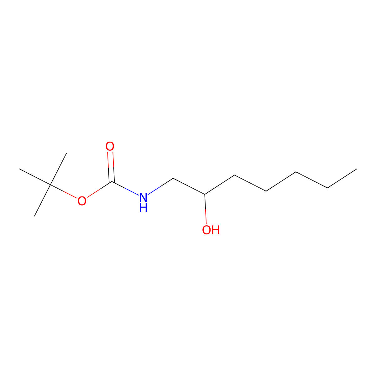 tert-butyl N-(2-hydroxyheptyl)carbamate molecular structure, CAS 1084927-05-8