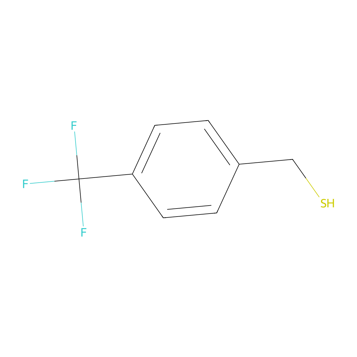 (4-(Trifluoromethyl)phenyl)methanethiol molecular structure, CAS 108499-24-7