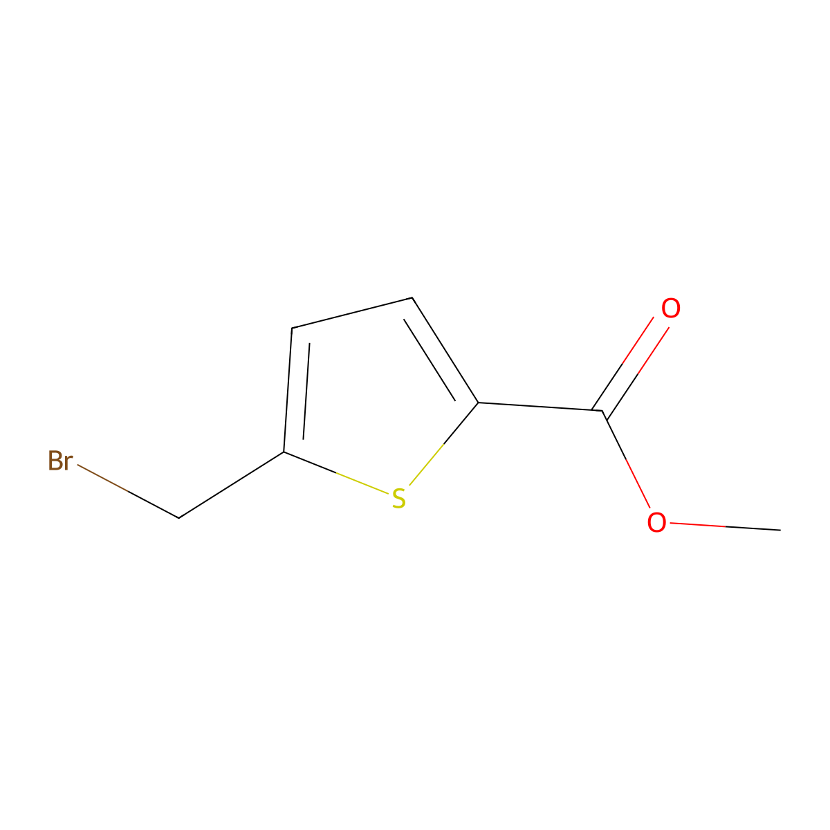 Methyl 5-(bromomethyl)thiophene-2-carboxylate molecular structure, CAS 108499-32-7