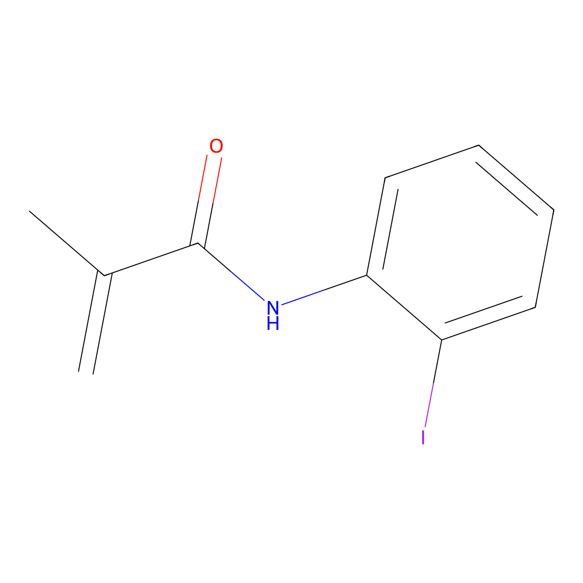N-(2-Iodophenyl)-2-methylprop-2-enamide molecular structure, CAS 108501-85-5