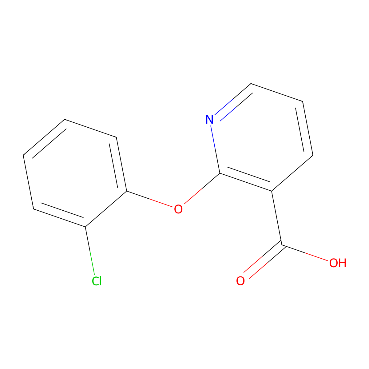 2-(2-Chlorophenoxy)nicotinic acid molecular structure, CAS 108506-71-4