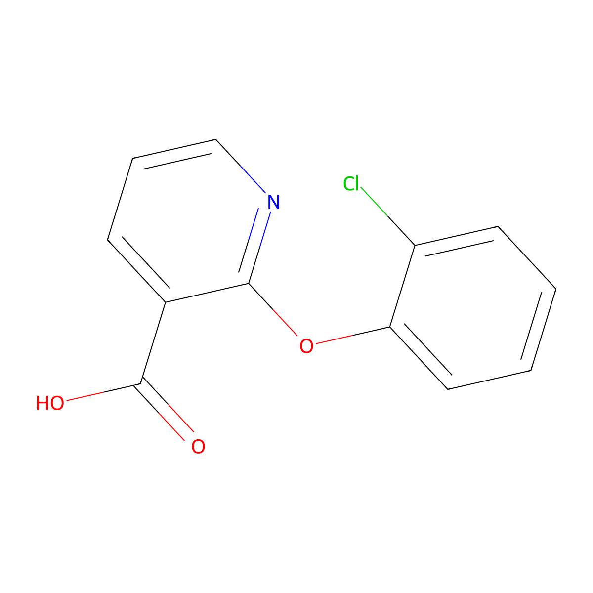 2-(2-Chlorophenoxy)nicotinic acid molecular structure, CAS 108506-71-4